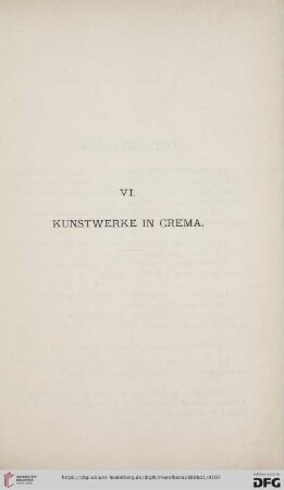 VI. Kunstwerke in Crema