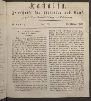Ausgabe vom 19. Januar 1832.
