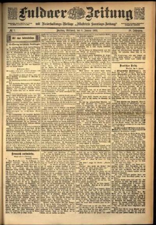 Ausgabe vom Mittwoch, den 09. Januar 1901.