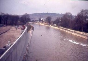 Esslingen, Blick vom Aliecensteg flussabwärts