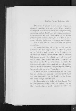 Berlin, den 27. September 1898