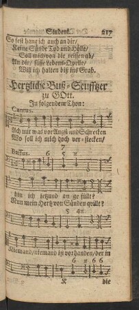 Herzliche Buß-Seuffzer zu Gott.