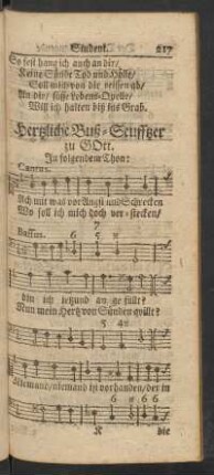 Herzliche Buß-Seuffzer zu Gott.