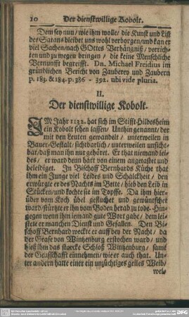 II. Der dienstwillige Kobolt