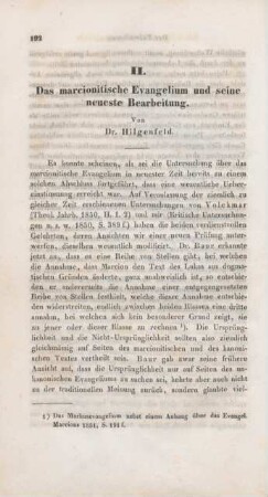 192-244 Das marcionitische Evangelium und seine neueste Bearbeitung