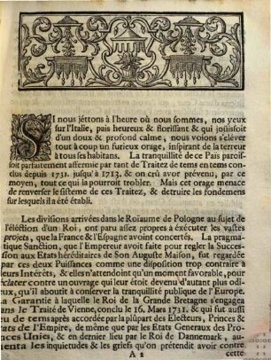 Considérations sur les afaires d'Italie, et les motifs de la guerre présente