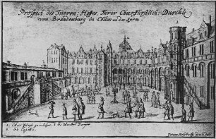 Berlin, Schloss, Hof des kurfürstlichen Schlosses. Johann Stridbeck