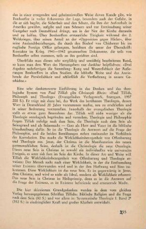 255-256 [Rezension] Rhein, Christoph, Paul Tillich, Philosoph und Theologe
