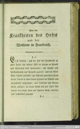 [Schilderung und Beschreibung der Lebensart der Hof- und Weltleute]