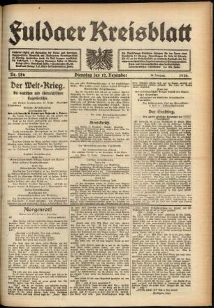 Ausgabe vom Dienstag, den 12. Dezember 1916.