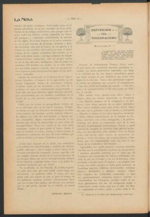 Definición del nacionalismo : Meditación 10ª.