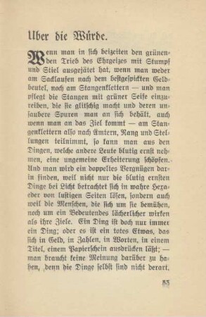 Über die Würde