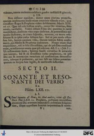 Sectio II. De Sonante Et Resonante Dei Verbo.