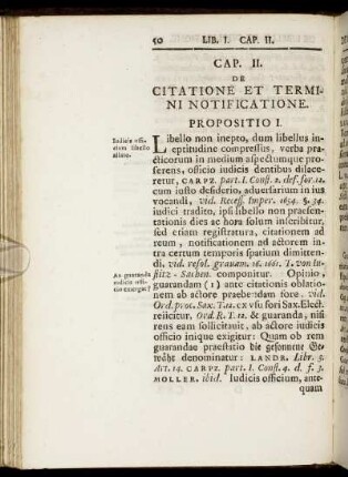 Cap. II. De Citatione Et Termini Notificatione.