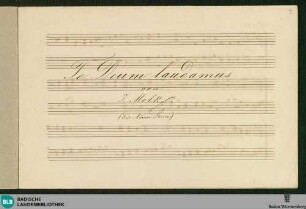 Te Deum. Arr - Don Mus.Ms. 2538 : V (X), org; E|b