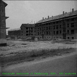Bau der Reaktorsiedlung in Leopoldshafen