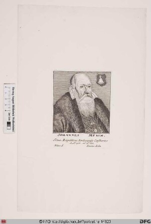 Bildnis Johannes Münch (lat. Monachus)