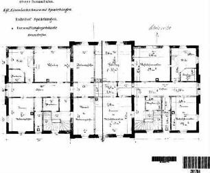 Spaichingen: Empfangsgebäude Verwaltungsgebäude Grundriß 1.Stock