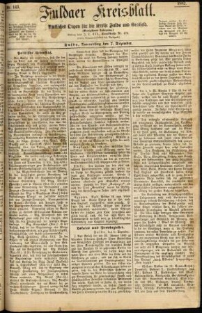 Ausgabe vom Donnerstag, den 07. Dezember 1882.