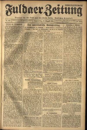 Ausgabe vom Donnerstag, den 13. August 1925.