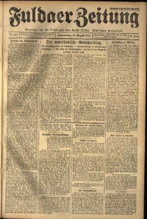 Ausgabe vom Donnerstag, den 13. August 1925.