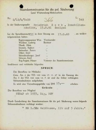 Reck, Friedrich