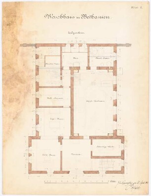 Evangelisches Diakonissenkrankenhaus Bethanien, Berlin-Kreuzberg Waschhaus: Grundriss EG 1:50