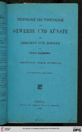 Umschlag [Vierter Band. Zweite Abtheilung]