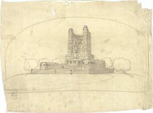 Pfann, Paul; Hamburg; Bismarck-Denkmal - Perspektive