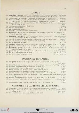 Monnaies Romaines (Nr. 788-2044)