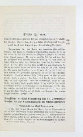 I. Vorgeschichte der Mark Brandenburg