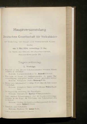 Tagesordnung