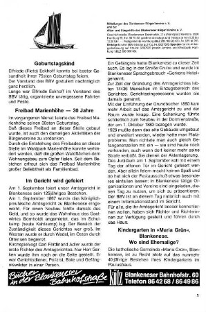 Kindergarten in "Maria Grün", Blankenese. : Wo sind Ehemhemalige?