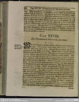Cap. XXVIII. De Parentum & liberorum societate