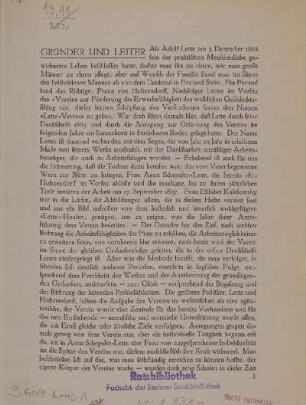 Gründer und Leiter