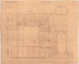 Fischer, Theodor; München - Westend, Bergmannstr.; Ledigenheim - Grundriss EG