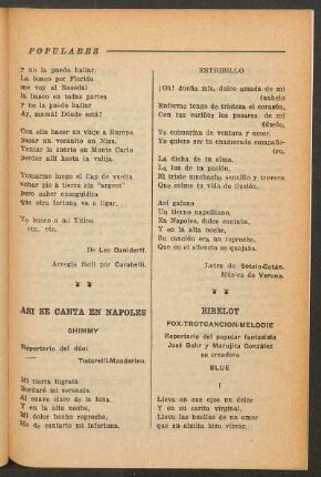 Bibelot : Fox-trot canción-melodie