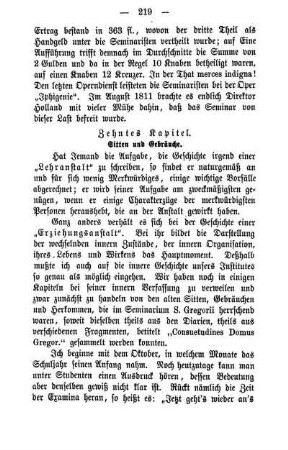 Zehntes Kapitel. Sitten und Gebräuche.