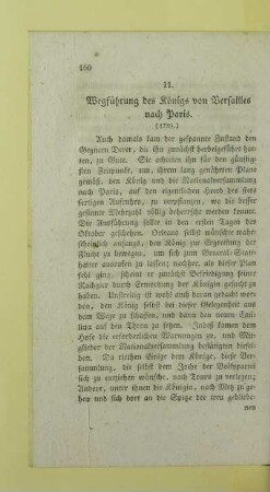 11. Wegfuehrung des Koenigs von Versailles nach Paris