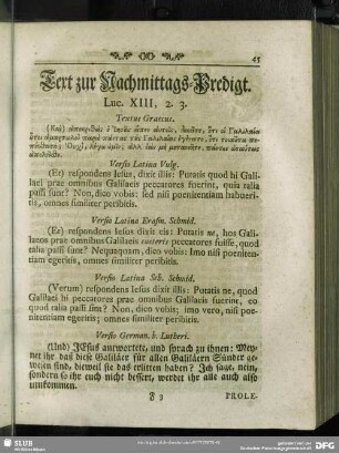 [Nachmittags-Predigt. Luc. XIII, 2. 3]
