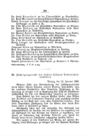 Züchtigungsrecht der Lehrer höherer Unterrichtsanstalten : [B. Höhere Lehranstalten]