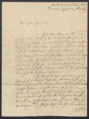 Christian Karl Josias Freiherr von Bunsen, Brief