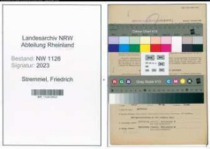 Entnazifizierung Friedrich Stremmel , geb. 14.03.1891 (Polizist)