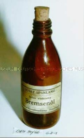 Flasche "Bremsenöl", (leer)