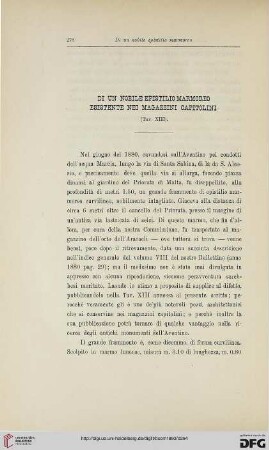 21: Di un nobile epistillio marmoreo esistente nei magazzini Capitolini