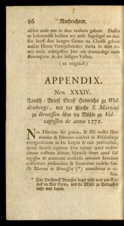 Appendix. Nro. XXXIV. - Nro. XXXVIII.