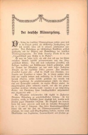 Der deutsche Männergesang.