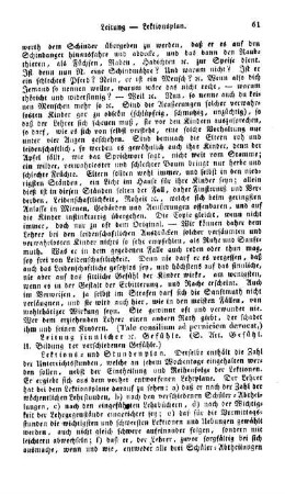 Lektions- und Stundenplan