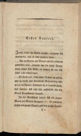 Erstes Kapitel. - Zweites Kapitel.