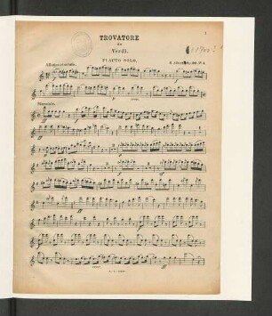 Trovatore de Verdi. Flauto Solo.